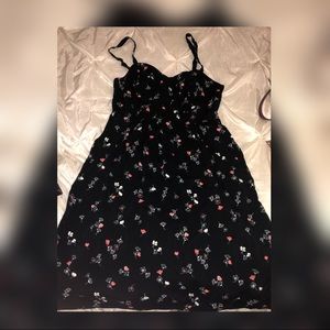 Black Floral Patterned Dress